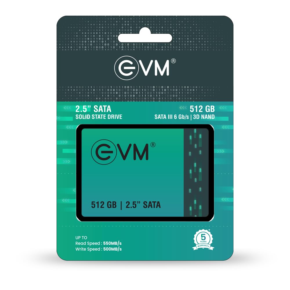 EVM 512GB 2.5 Inch SATA III Internal SSD EVM25/512GB | PhoenixComputers.in