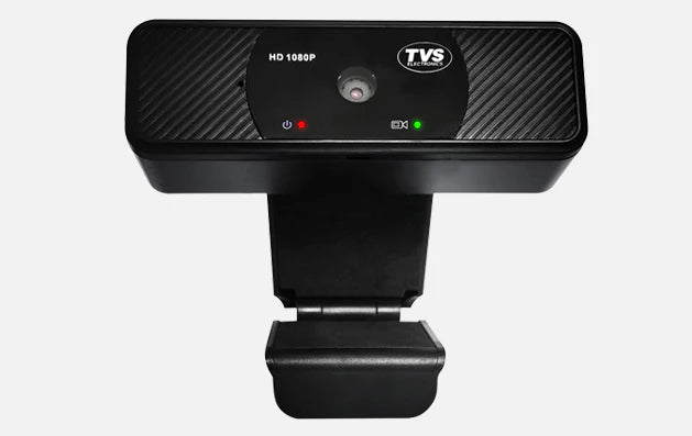 TVS Electronics WC 103 Plus HD USB Webcam with Built-in Digital Microphone | LED Indicators | Black | PhoenixComputers.in