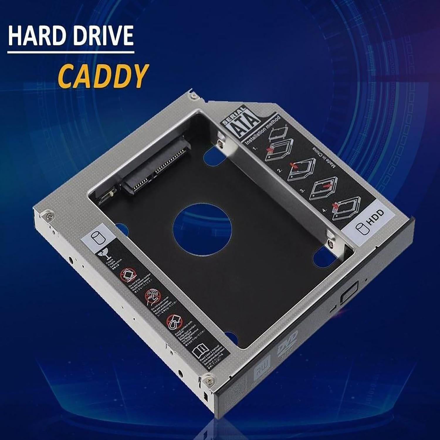 12.7mm Optical Bay Hard Drive Caddy for 2.5 Inch SATA SSD HDD | PhoenixComputers.in