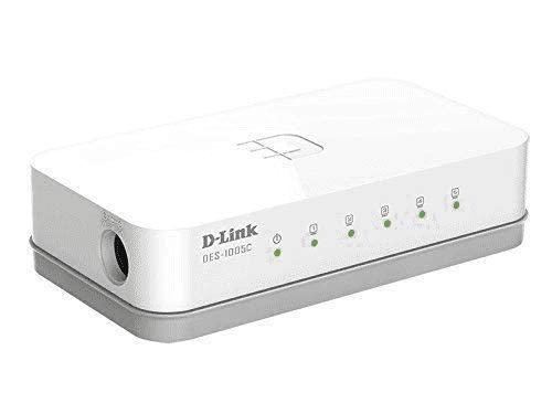 D-Link DES-1005C 5-Port 10/100 Fast Ethernet Desktop Switch | Unmanaged Network Switch | PhoenixComputers.in