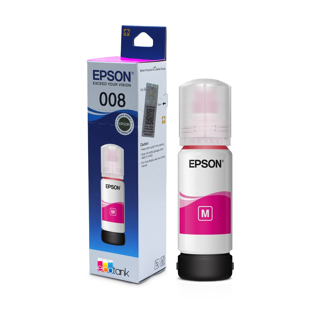 Epson 008 Magenta Ink Bottle Genuine EcoTank Printer Ink | PhoenixComputers.in