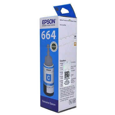 Epson 664 Cyan Ink Bottle Genuine EcoTank Printer Ink