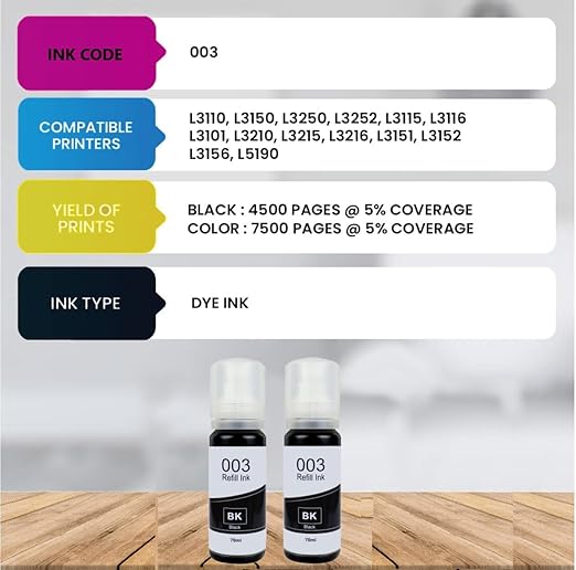 Epson 003 Ink Bottle – Black