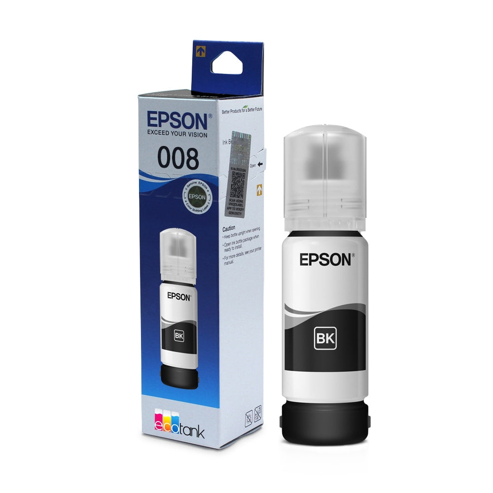 Epson 008 Ink Bottle – Black | PhoenixComputers.in