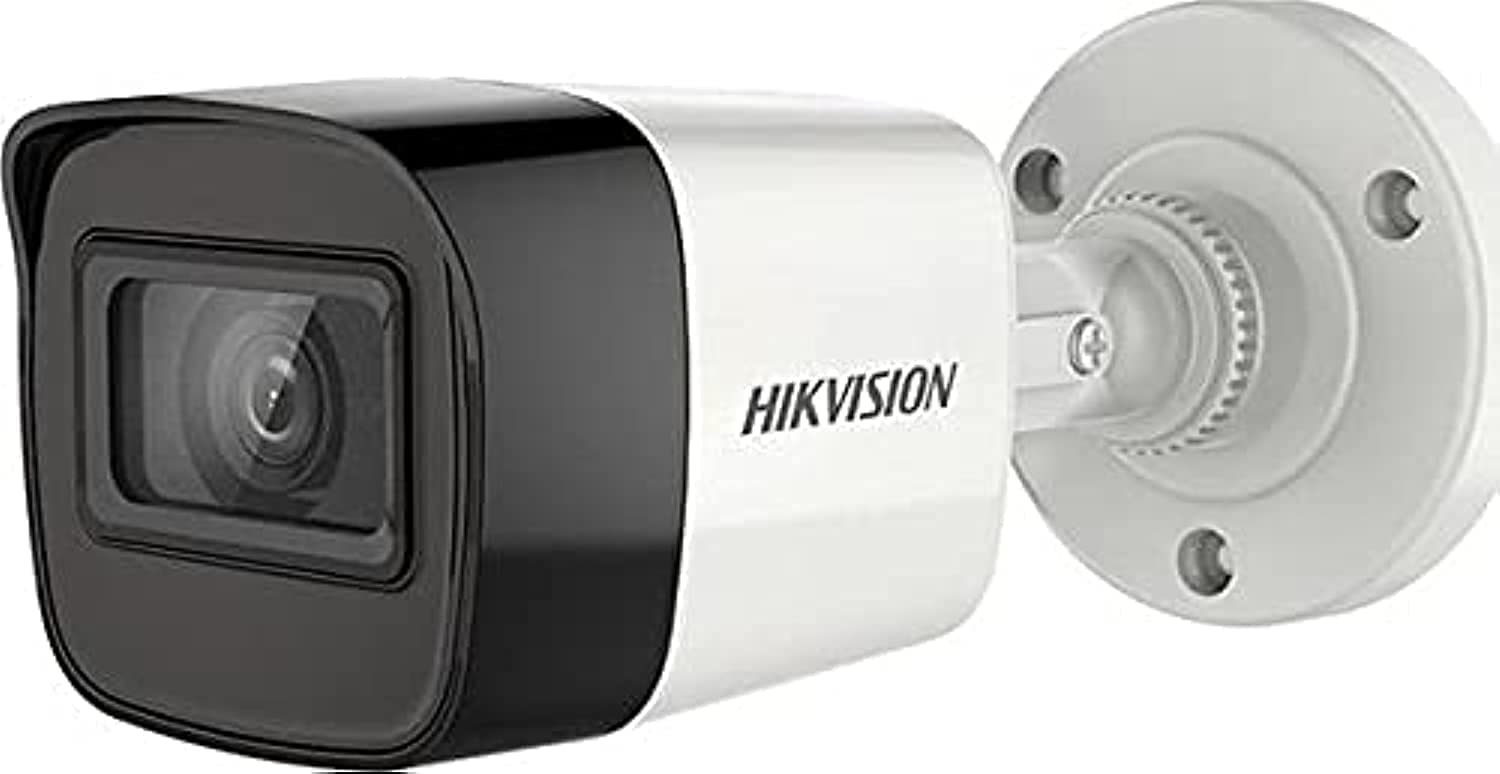 HIKVISION DS-2CE16D0T-ITPFS 2MP Outdoor HD CCTV Bullet Camera with Built-in Microphone | 1080P | Includes USEWELL BNC & DC Connector | PhoenixComputers.in