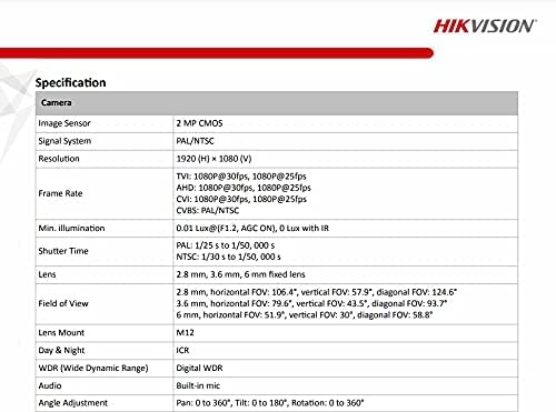 HIKVISION DS-2CE16D0T-ITPFS 2MP Outdoor HD CCTV Bullet Camera with Built-in Microphone | 1080P | Includes USEWELL BNC & DC Connector | PhoenixComputers.in