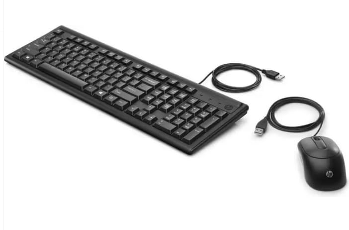 HP KM160 Wired Keyboard & Mouse Combo | Full-Size USB | 1600 DPI Optical Mouse | PhoenixComputers.in