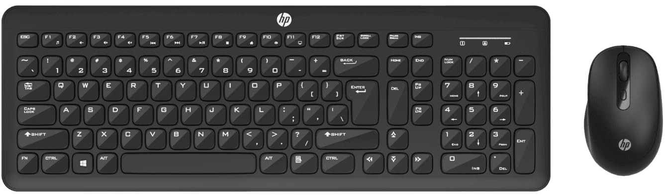 HP KM260 Wireless Keyboard & Mouse Combo | 2.4GHz USB Receiver | Full-Size | PhoenixComputers.in