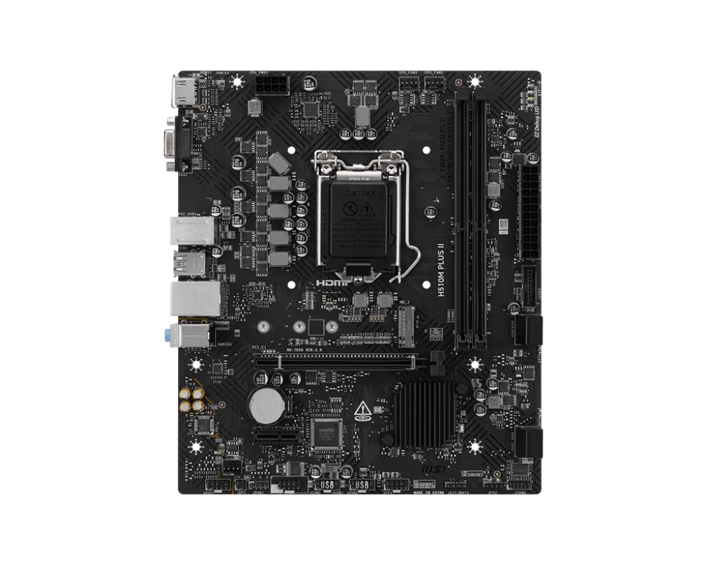MSI H510M PLUS II Micro-ATX Motherboard | LGA 1200 | Supports Intel 10th & 11th Gen Processors | M.2 NVMe | DDR4 | PhoenixComputers.in