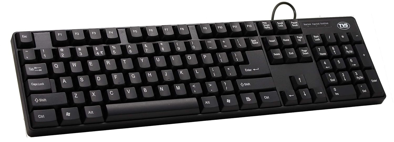 TVS Electronics Champ Wired Keyboard | USB | Bilingual | Ergonomic Design | PhoenixComputers.in