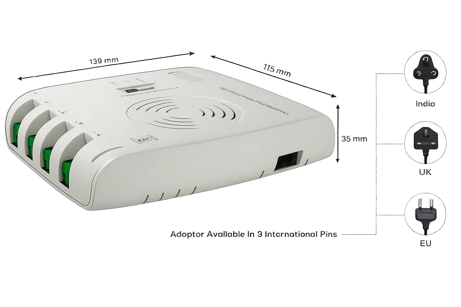 FYBER 12V 8 Channel CCTV SMPS Power Supply for HD Analog Dome & Bullet Cameras | PhoenixComputers.in