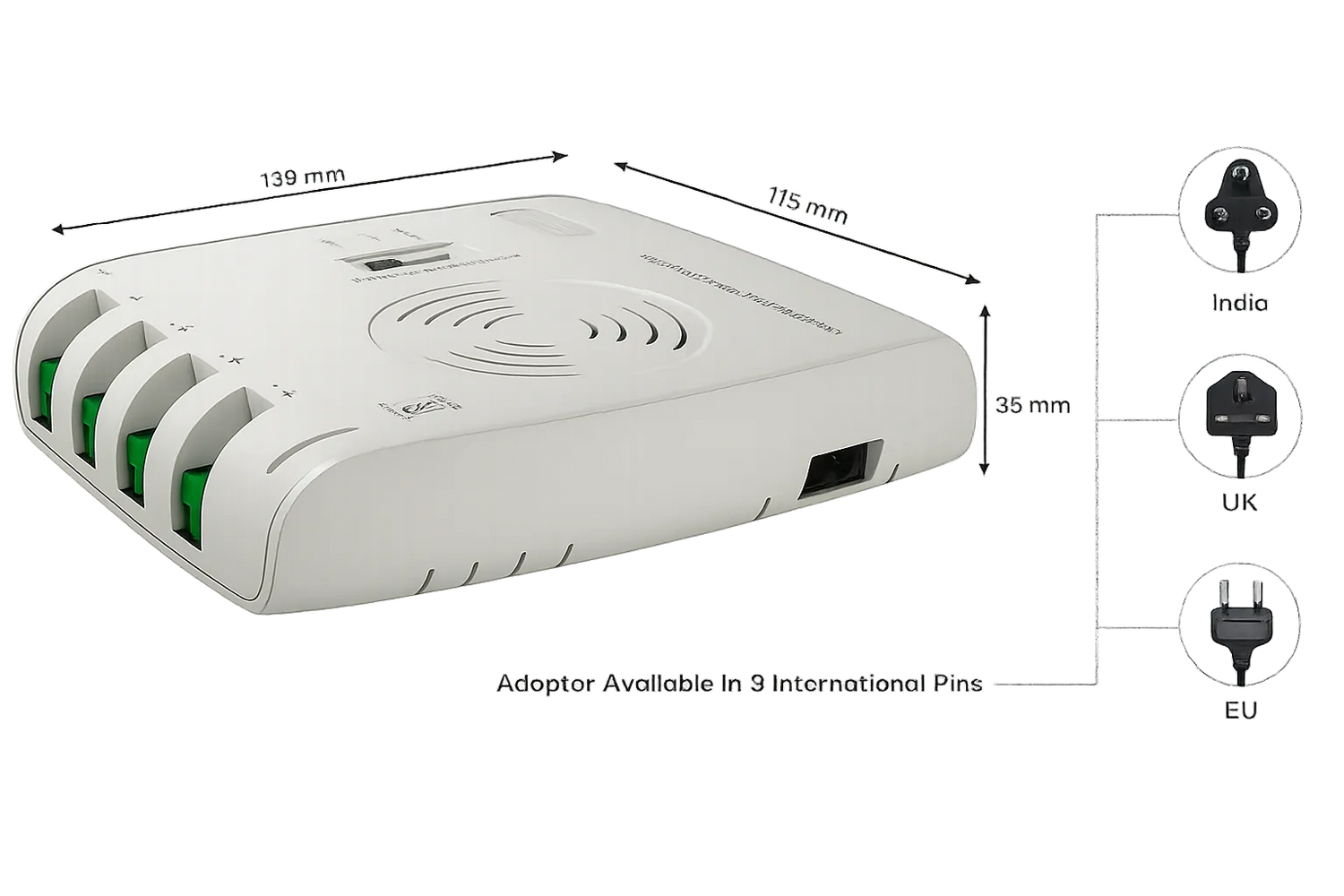 FYBER 12V 8 Channel CCTV SMPS Power Supply for HD Analog Dome & Bullet Cameras | PhoenixComputers.in